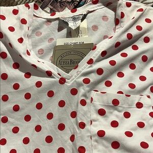 Vintage nwt sz 2X Alyssa Brooks Red Polka Dot Top
